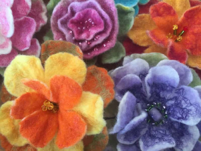 Gefilzte Blüten
