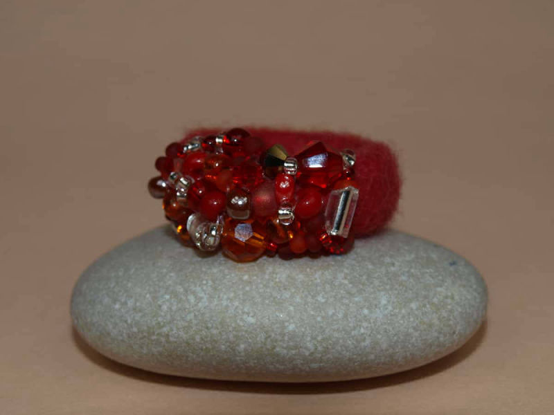 Filzring "Klunkerring Rot"